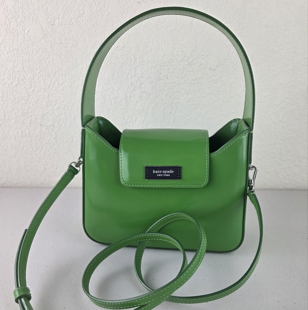 Kate Spade Sam Icon Leather Mini Hobo Bag Pre Owned